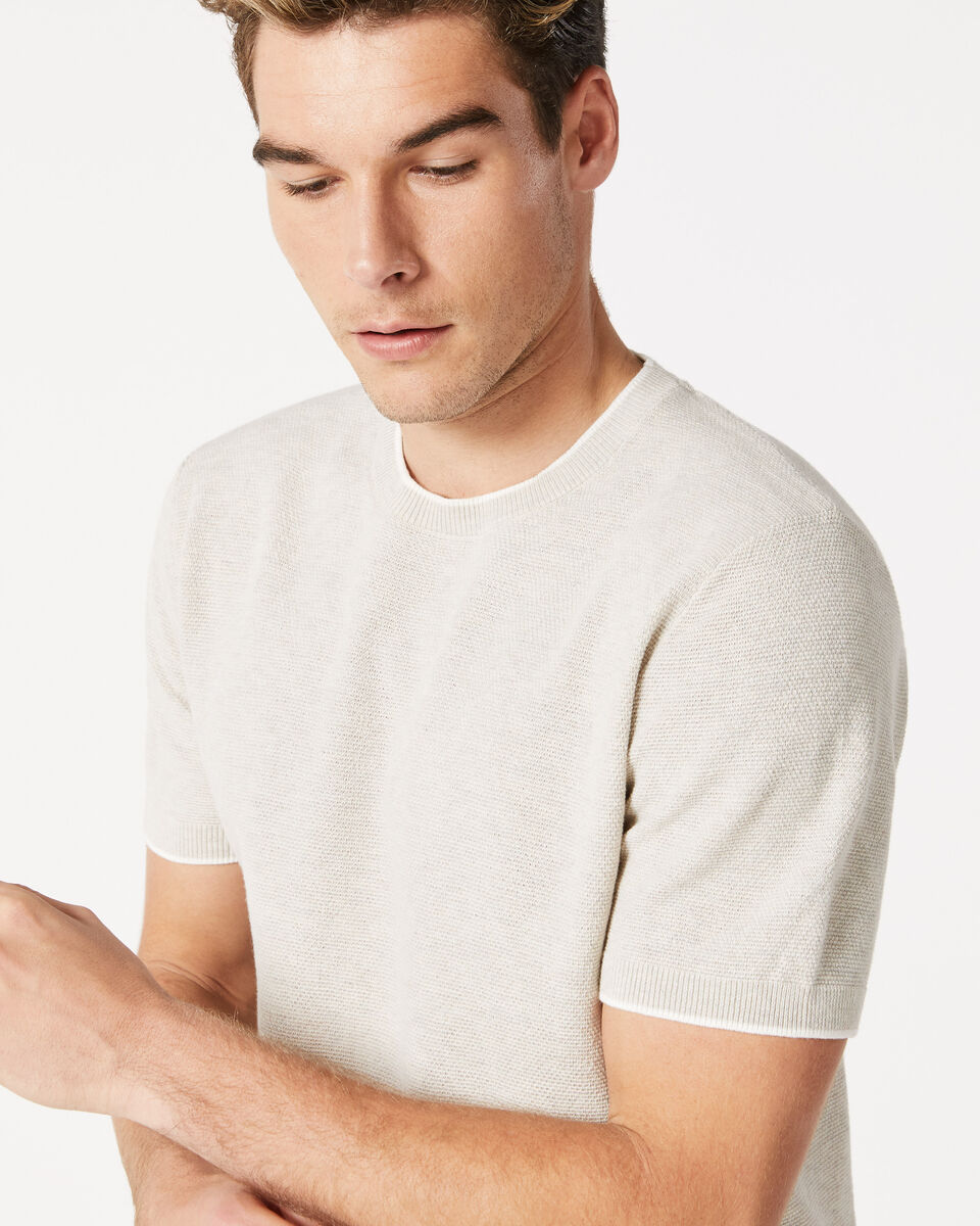 Levin Knitted T-Shirt, Oatmeal, hi-res