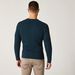 Mens Teal Cotton Crew Knit