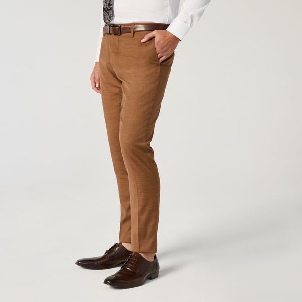 Mens Toffee Tailored Suit Pant