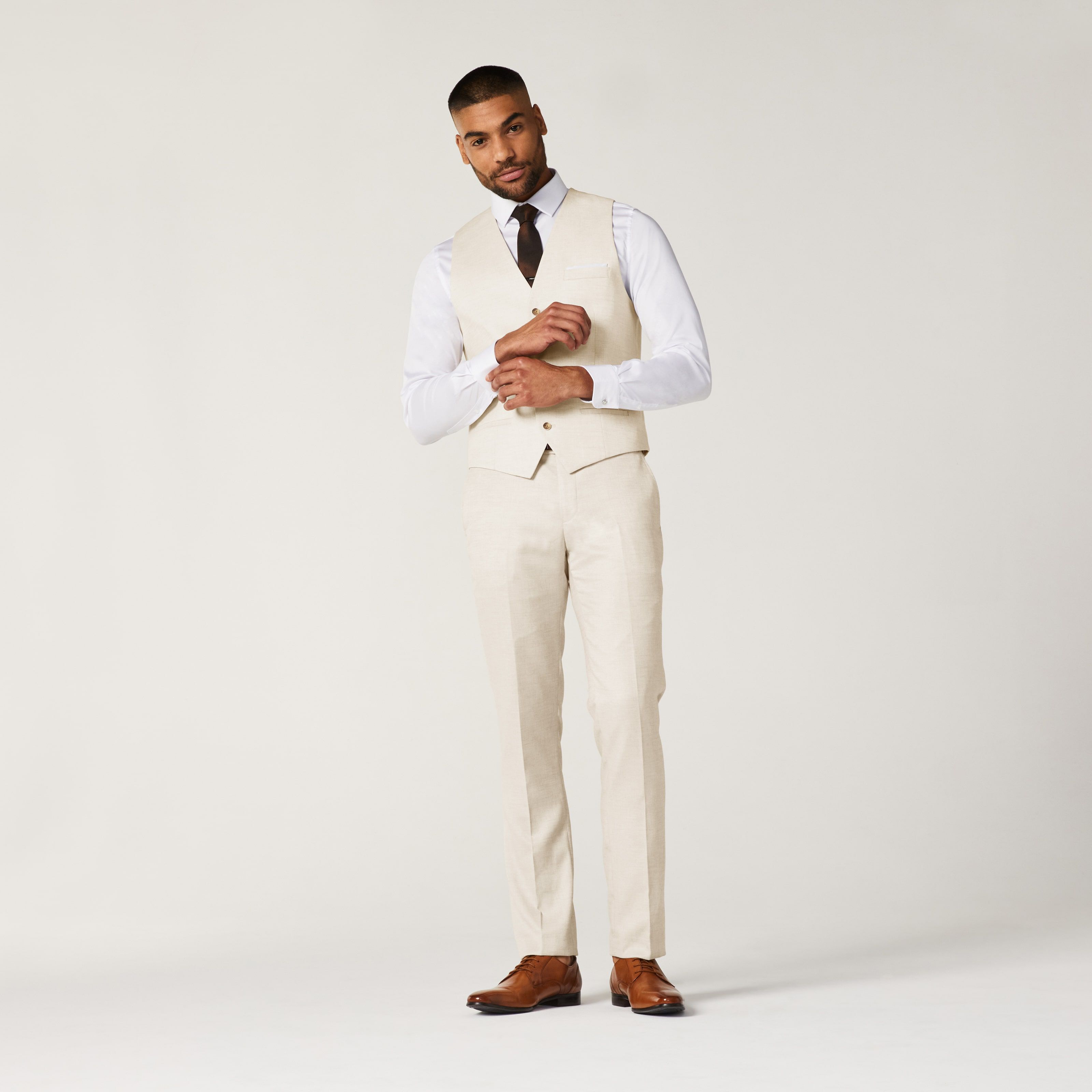 Owen Cream Tweed Check Suit  Suits Distributors  Mens Suits Cork