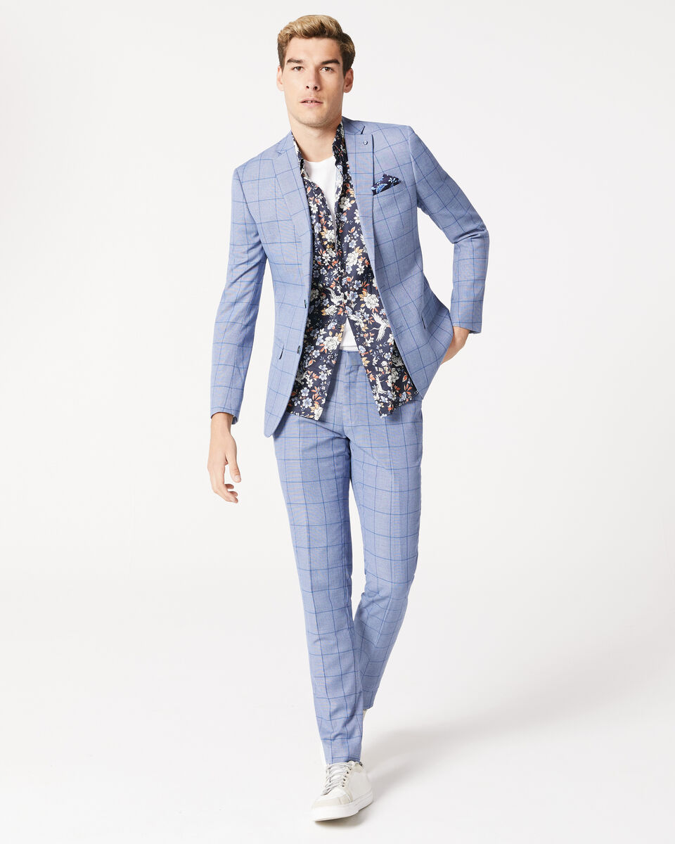 Lynden Suit Pant, Blue Windowpane, hi-res