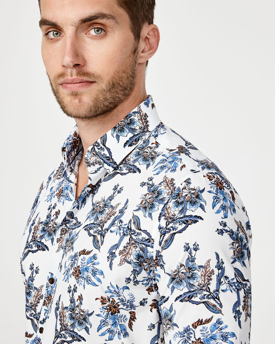 Brendon Shirt, Blue/Tan, hi-res