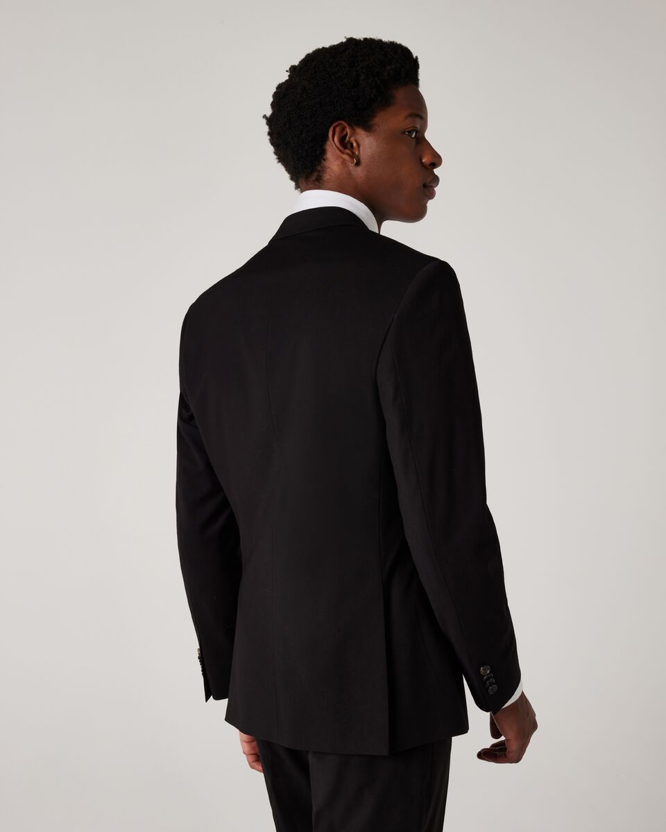 Regular Stretch Tailored Jacket, Black, hi-res