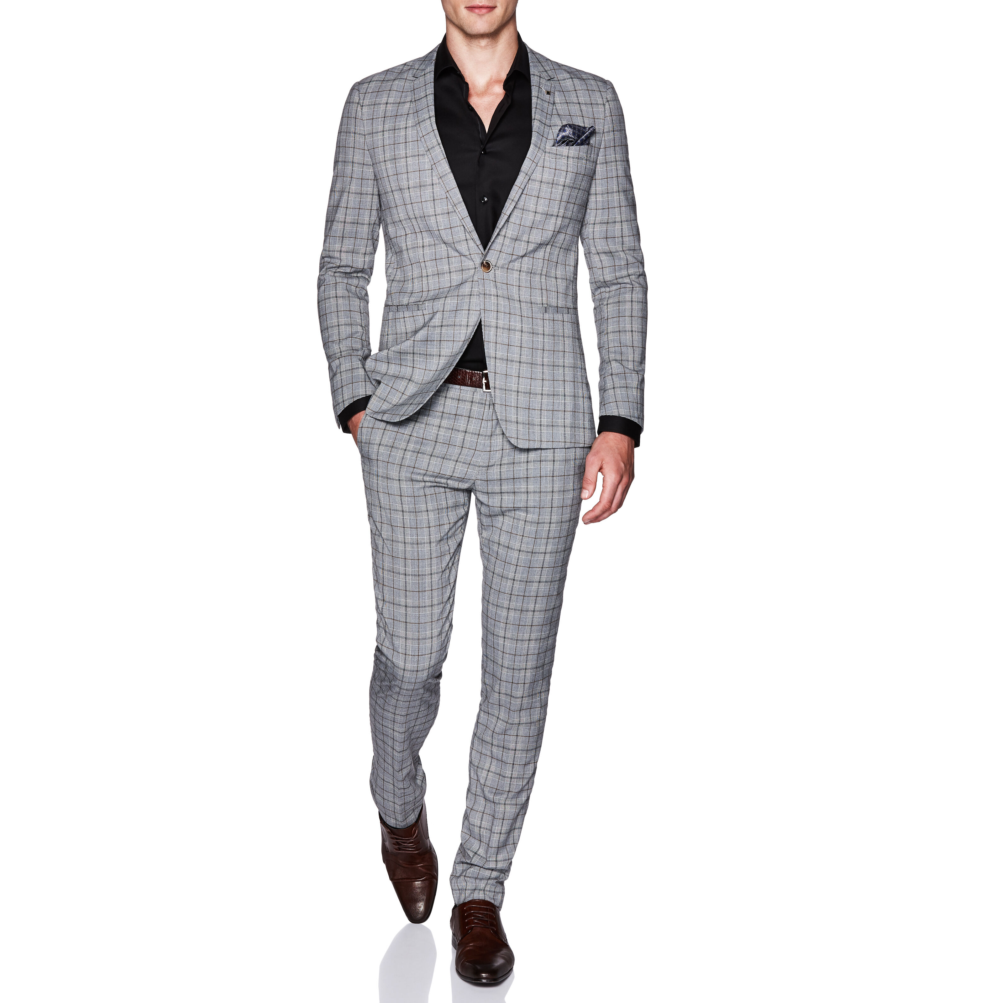 Checked Skinny Suit Set | Suits | Politix