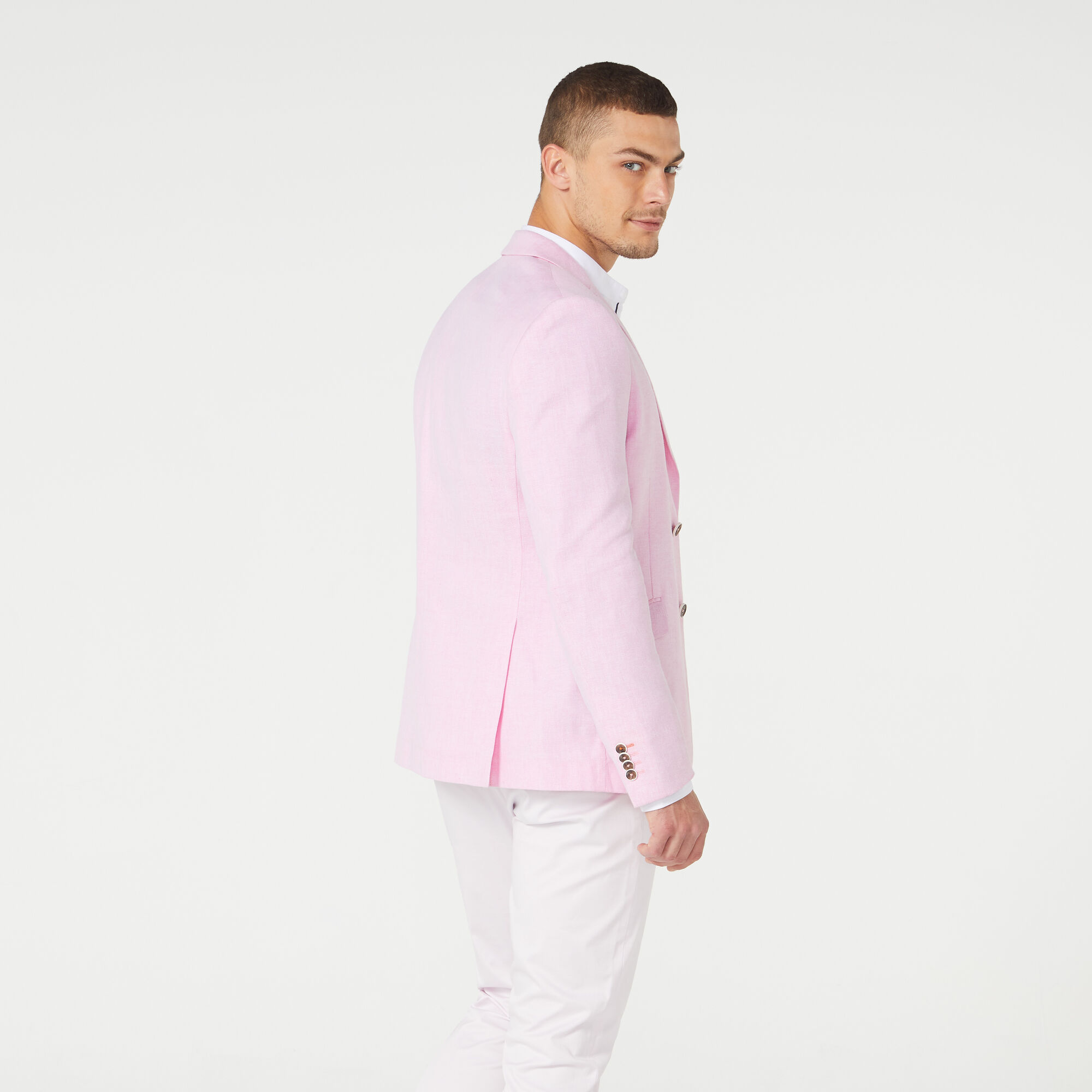 Cascina - Pink - Blazer Cotton Linen Blend | Blazers | Politix