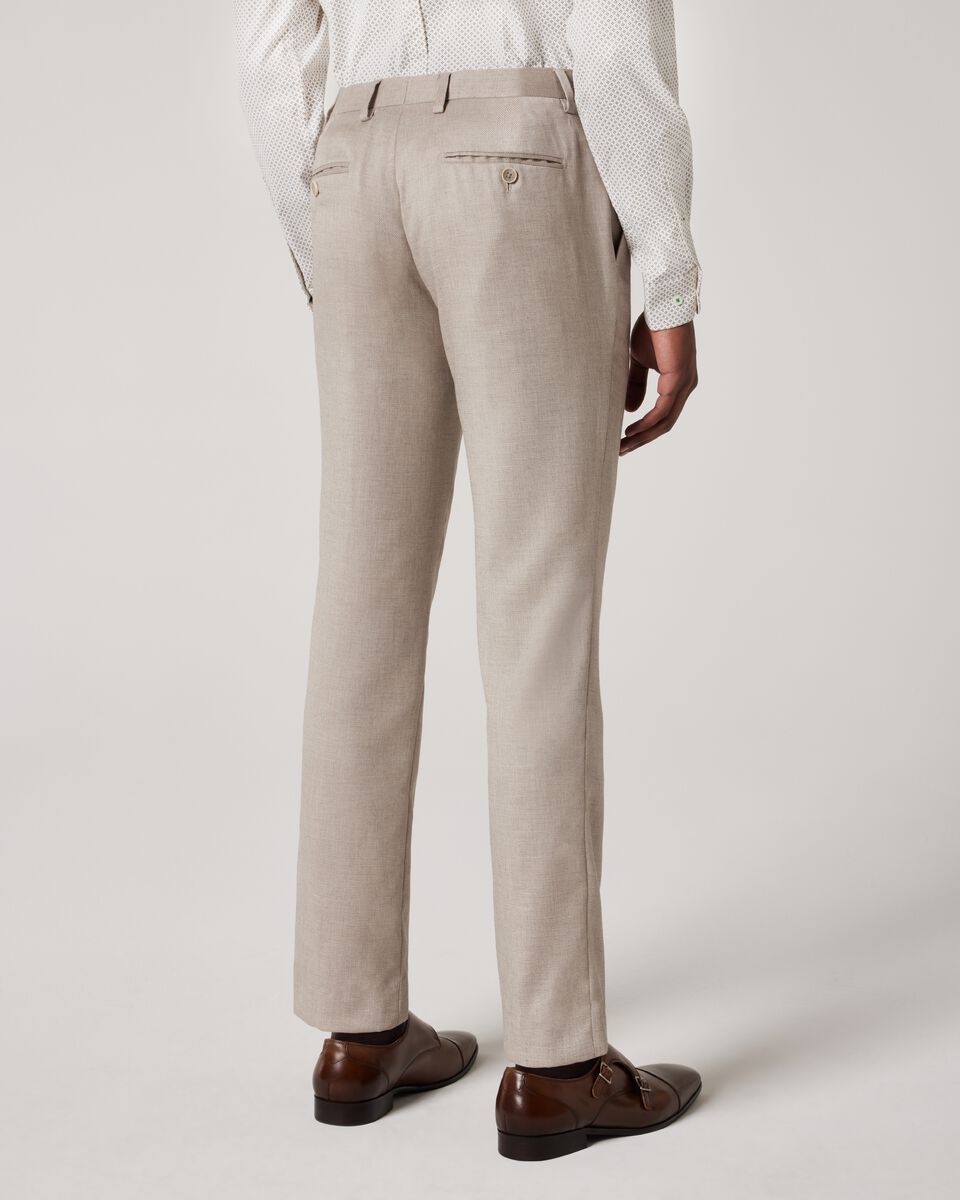 Slim Stretch Textured Tailored Pant, Almond, hi-res
