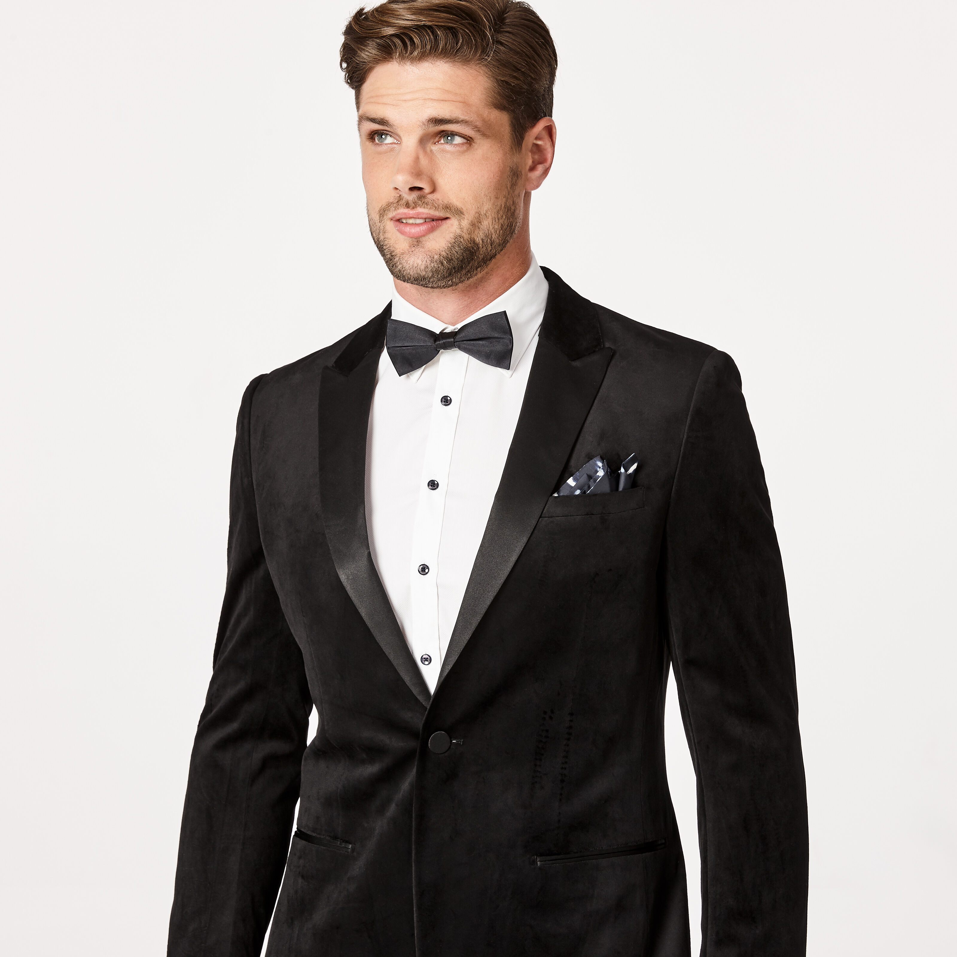 Benetutti Velvet Tuxedo Jacket - Black