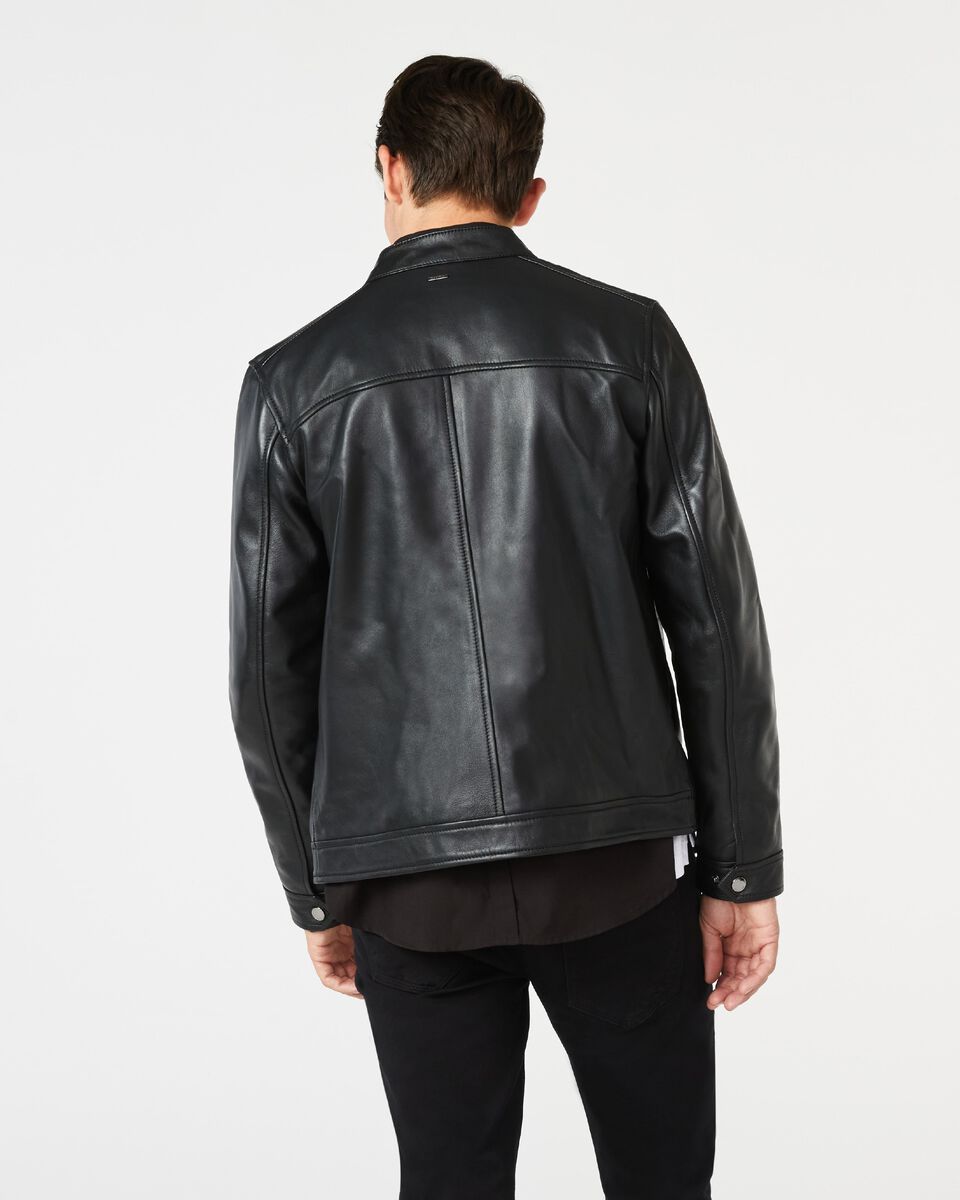 Mens Leather Biker Jacket