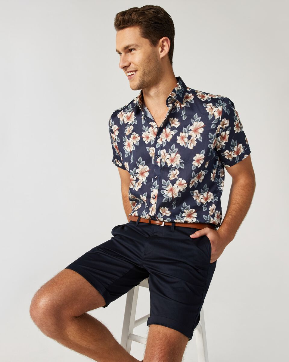 Mens Dark Navy Chino Short