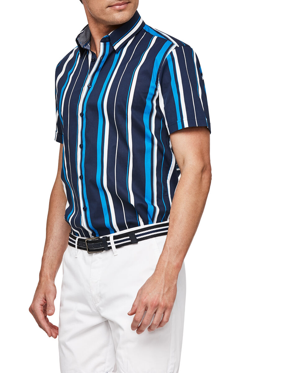 Ferla Short Sleeve Shirt, Navy/Blue, hi-res