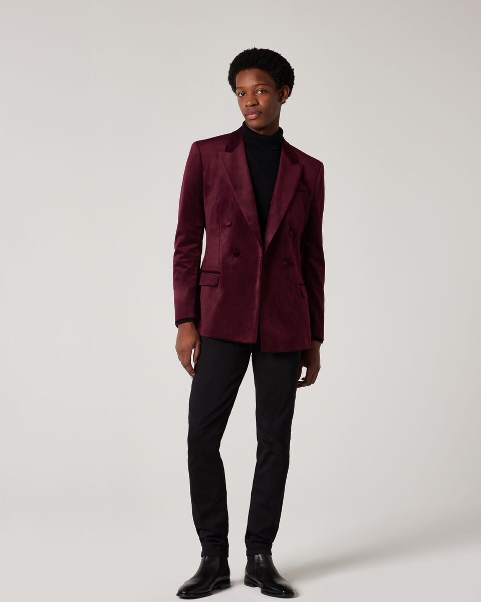 Slim Fit Double Breasted Velvet Tuxedo