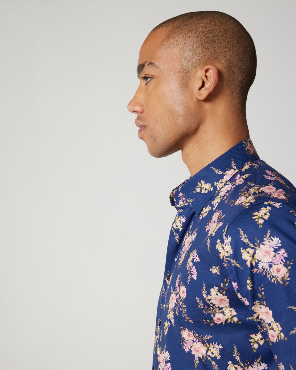 Regular Long Sleeve Floral Shirt 
