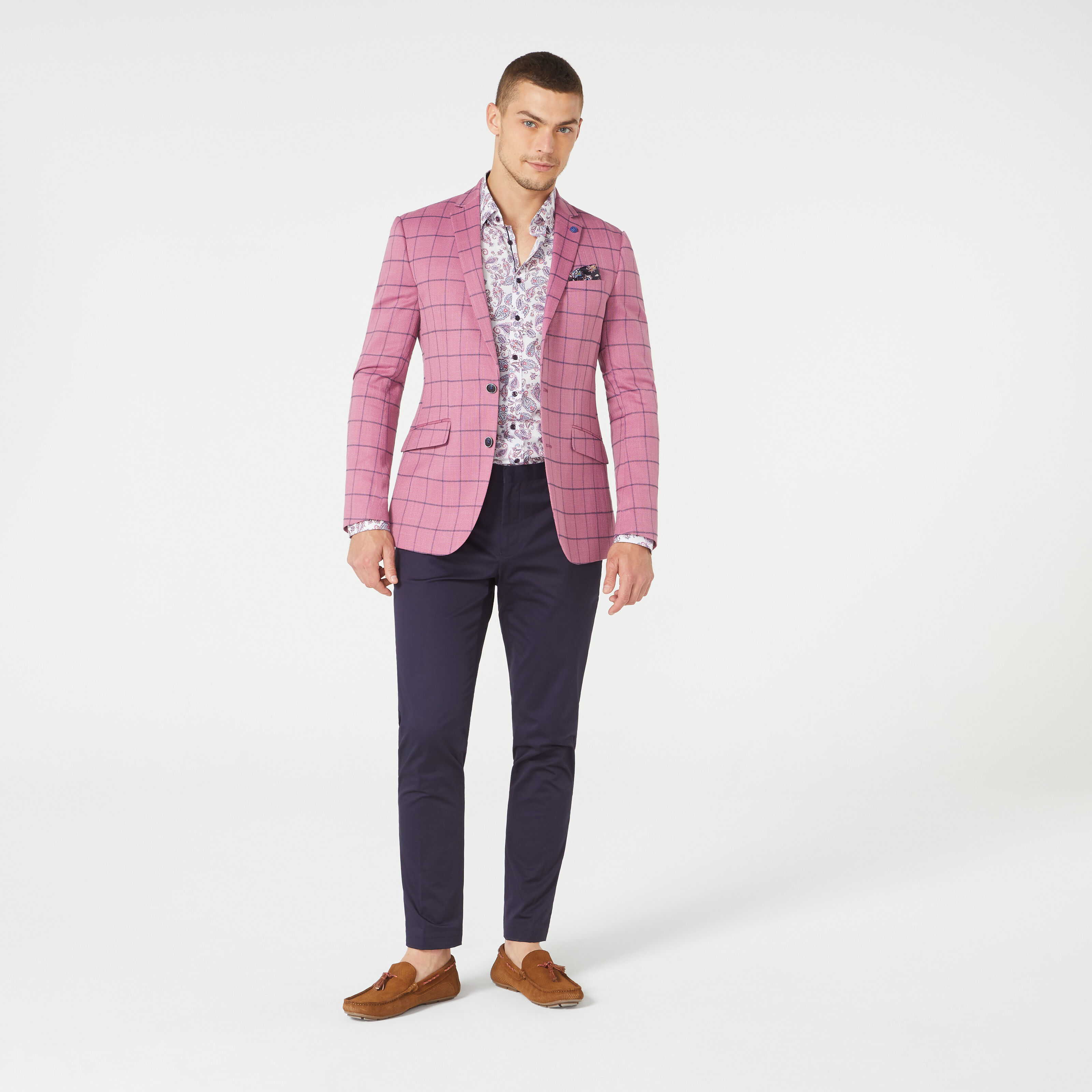 Pink coat suit deals