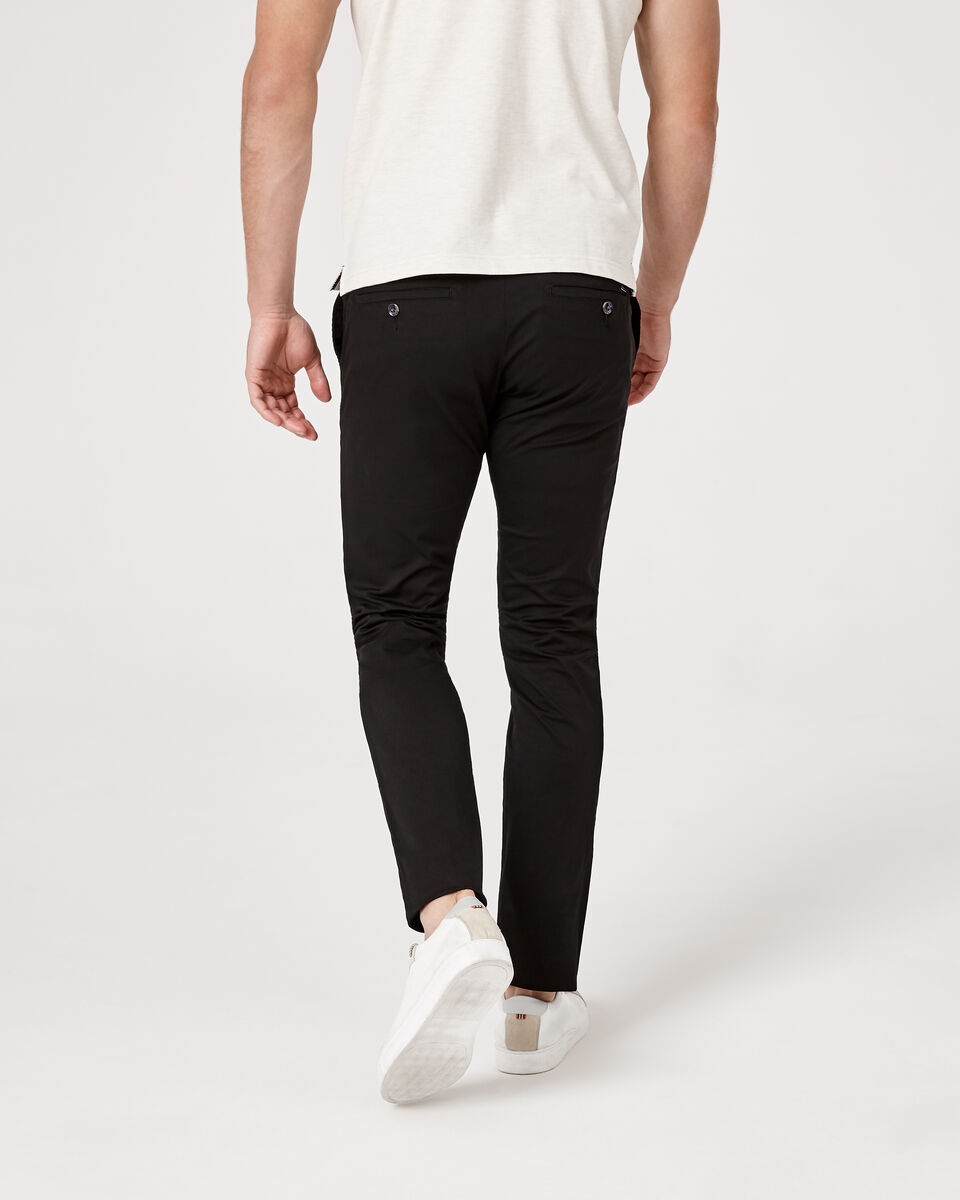 Slim Stretch Cotton Chino, Black, hi-res