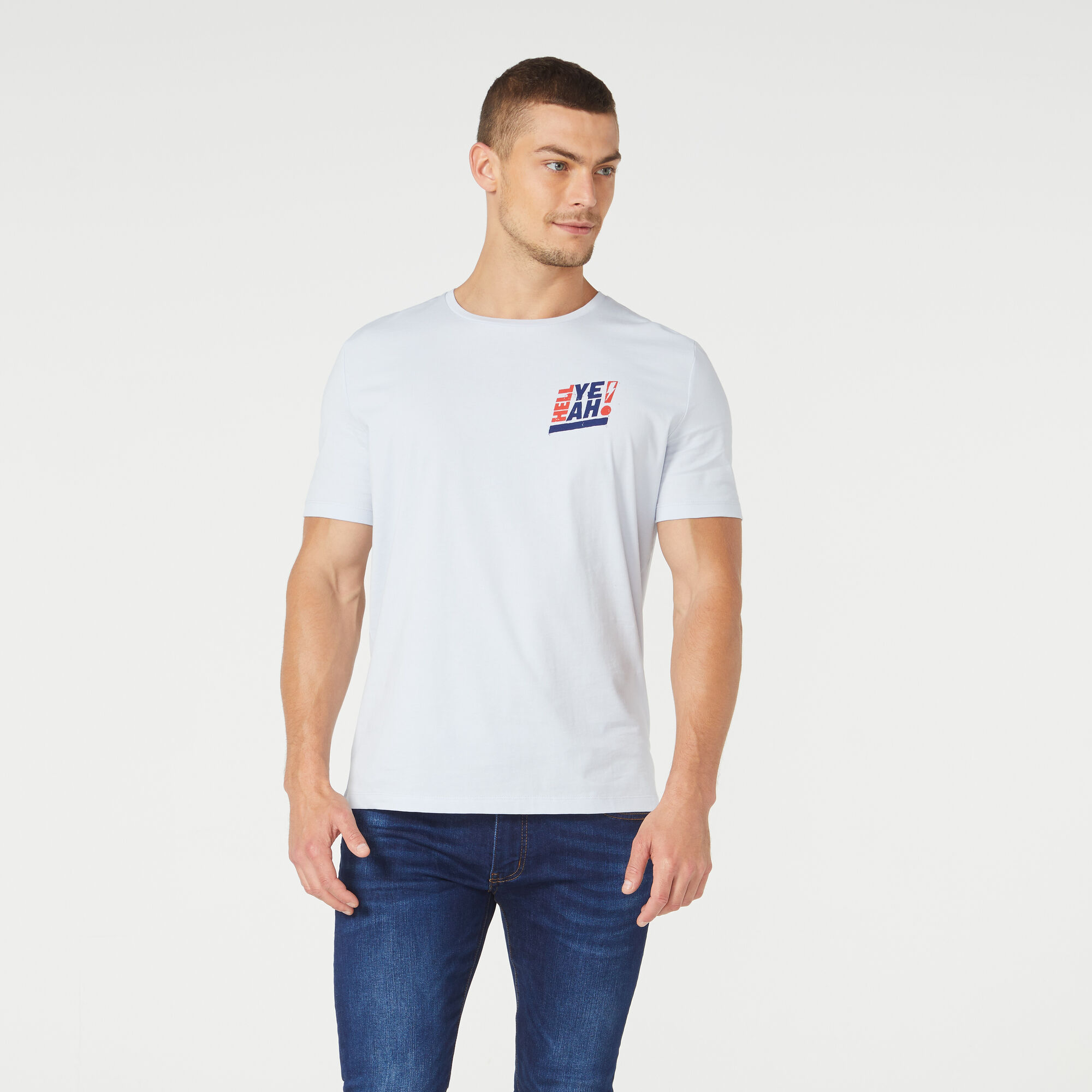 Bando - Sky Blue - Printed T-Shirt Bci 100% Cotton | T-Shirts & Polo ...