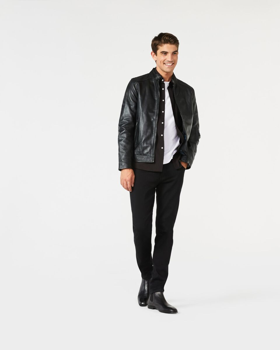 Mens Leather Biker Jacket