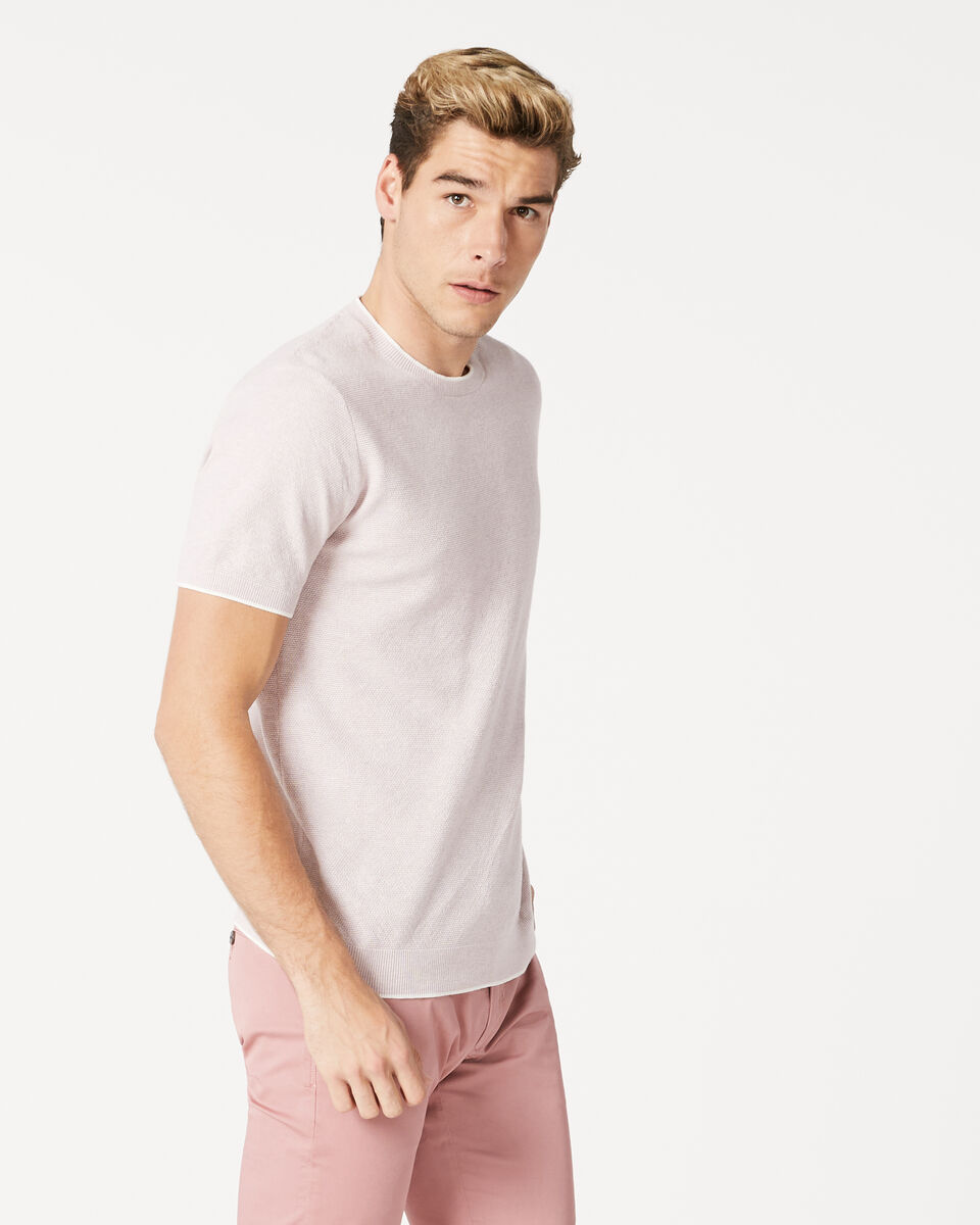 Levin Knitted T-Shirt, Pink, hi-res