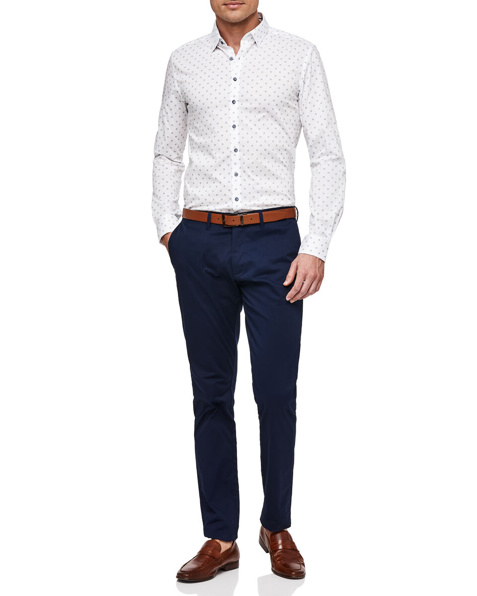 Benaco Shirt, White/Navy, hi-res