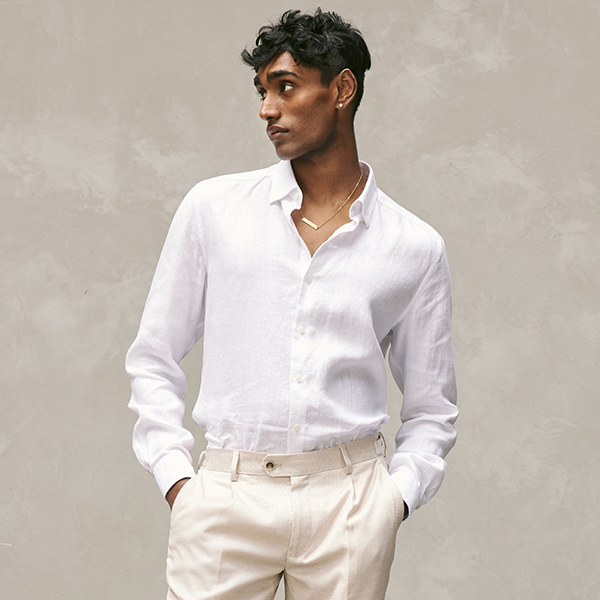 Model wearing a flannel shirt from Politix