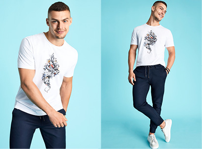 Men's Tees Style Guide printed white t shirt