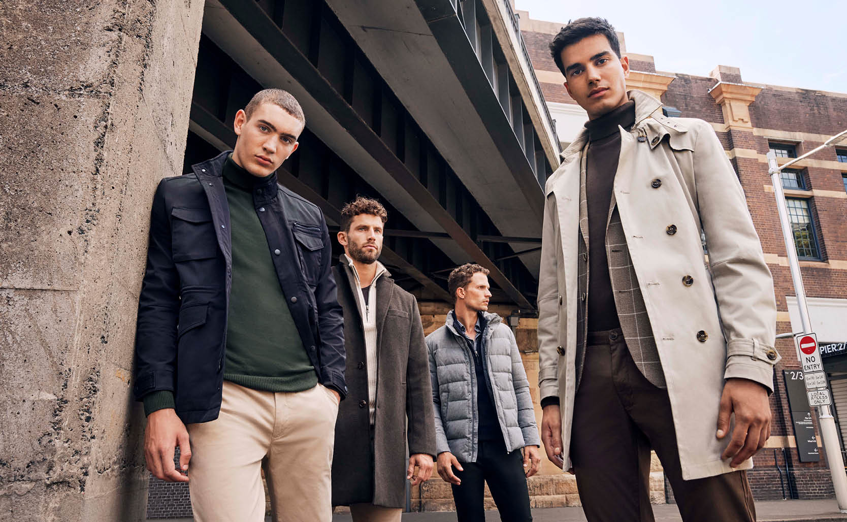 Group image featuring autumn colour outifts Group image of POLITIX models wearing autumn colour outifts