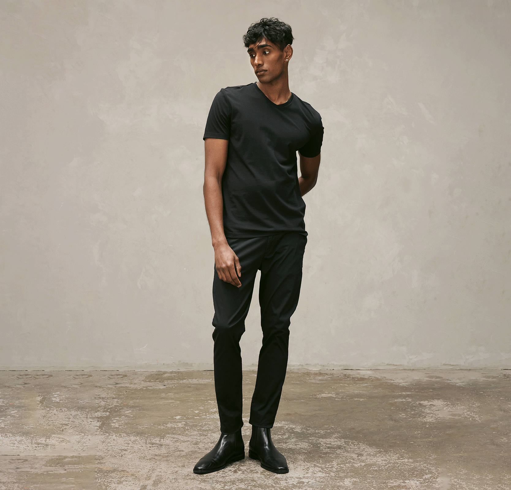 GIF of model wearing POLITIX Chino range