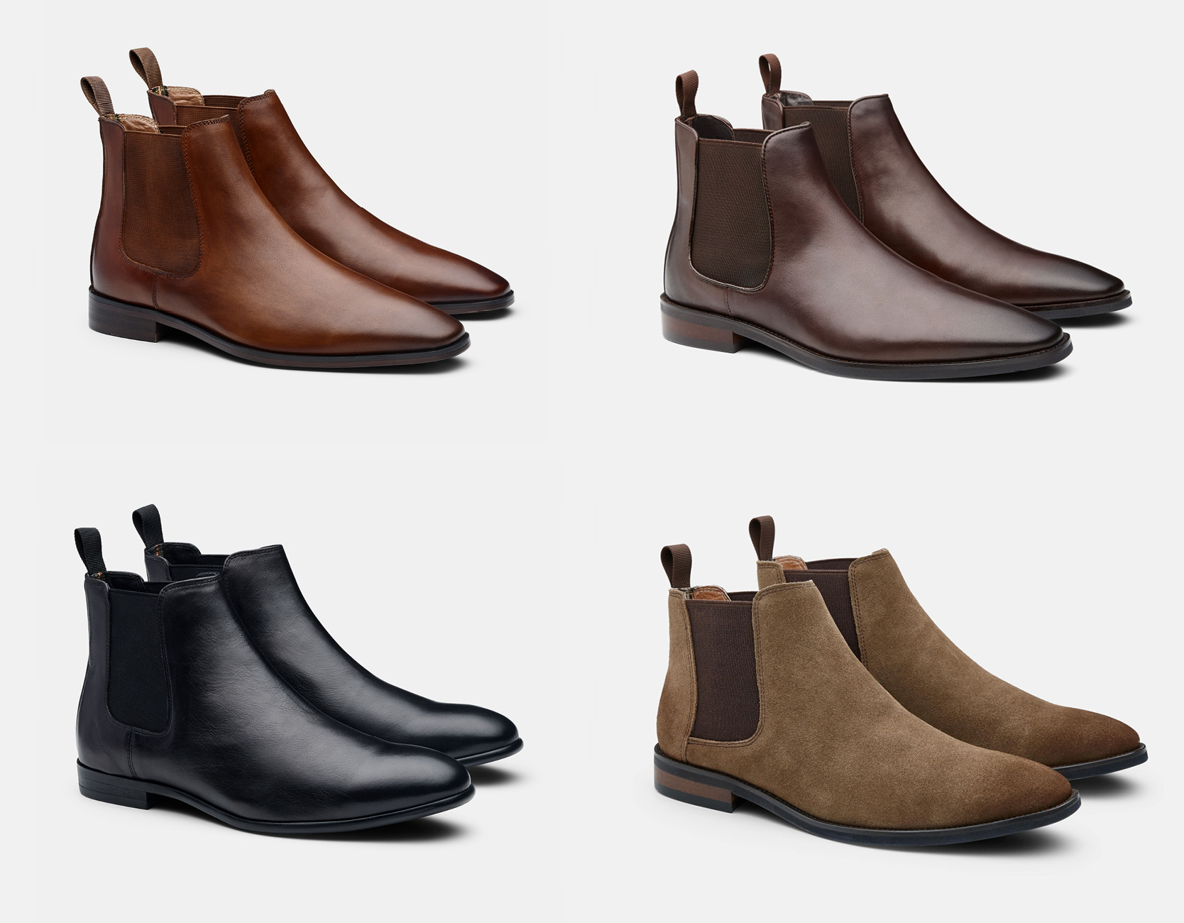 Chelsea Boots Various leather chelsea boots in collage