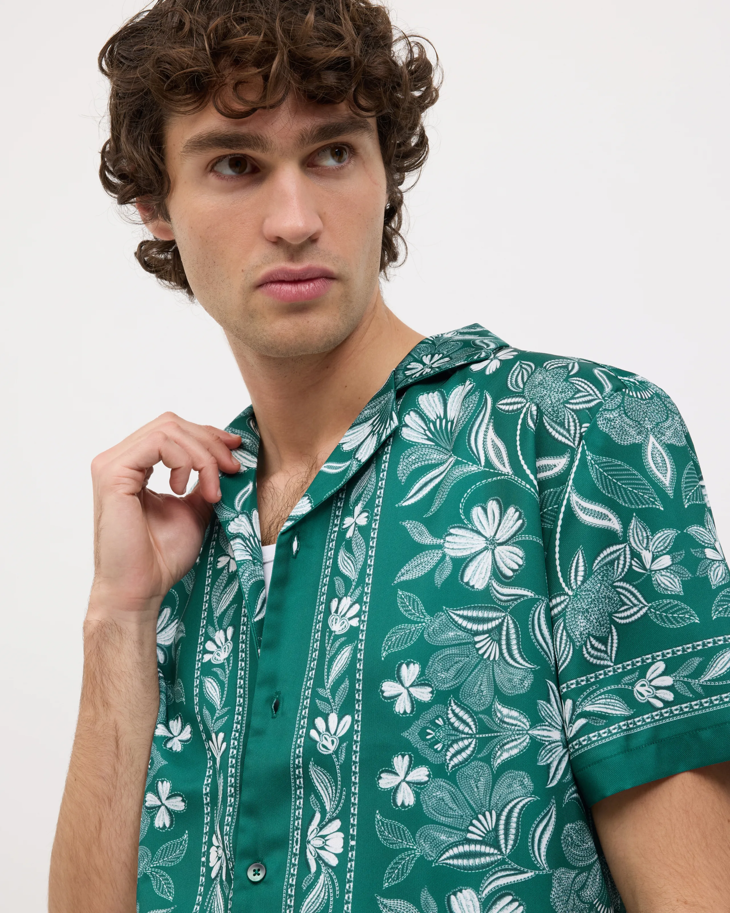 Aidan Border Print Short Sleeve Shirt