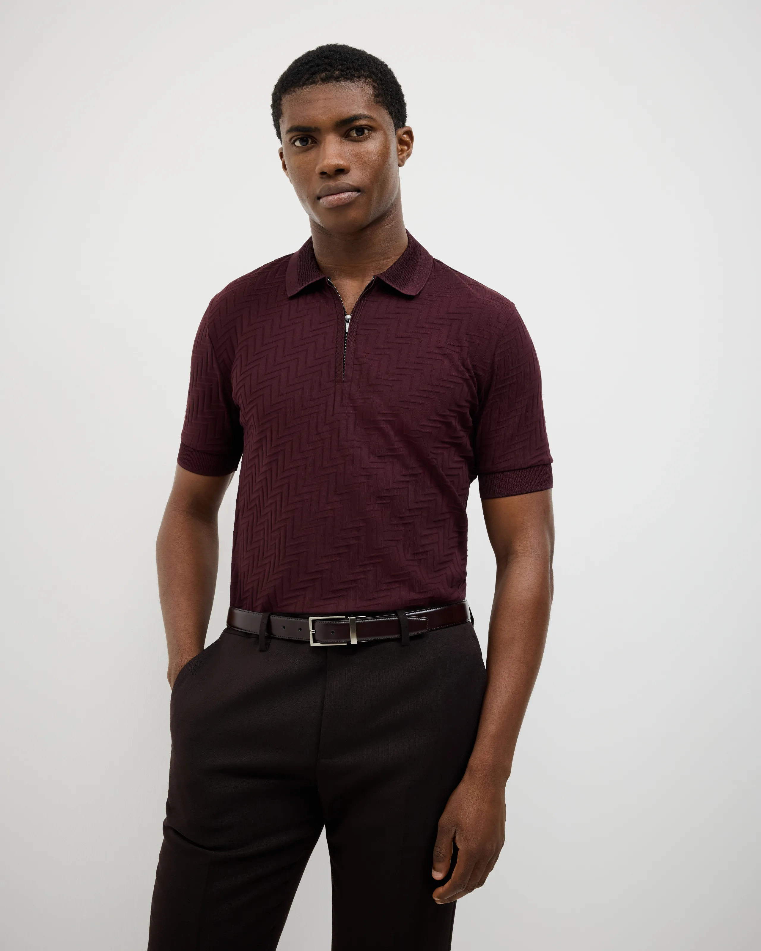 Politix Lee Zip-Up Polo