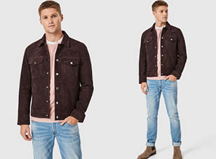 suede trucker jacket and jeans suede trucker jacket and jeans