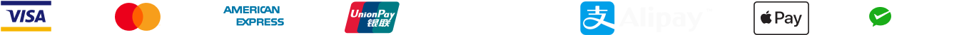 Visa Master Card American Union Pay Afterpay Applepay