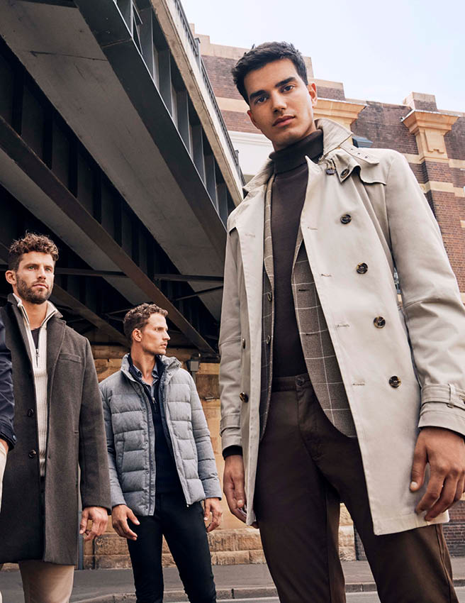 Group image featuring autumn colour outfits Group image of POLITIX models wearing autumn colour outifts