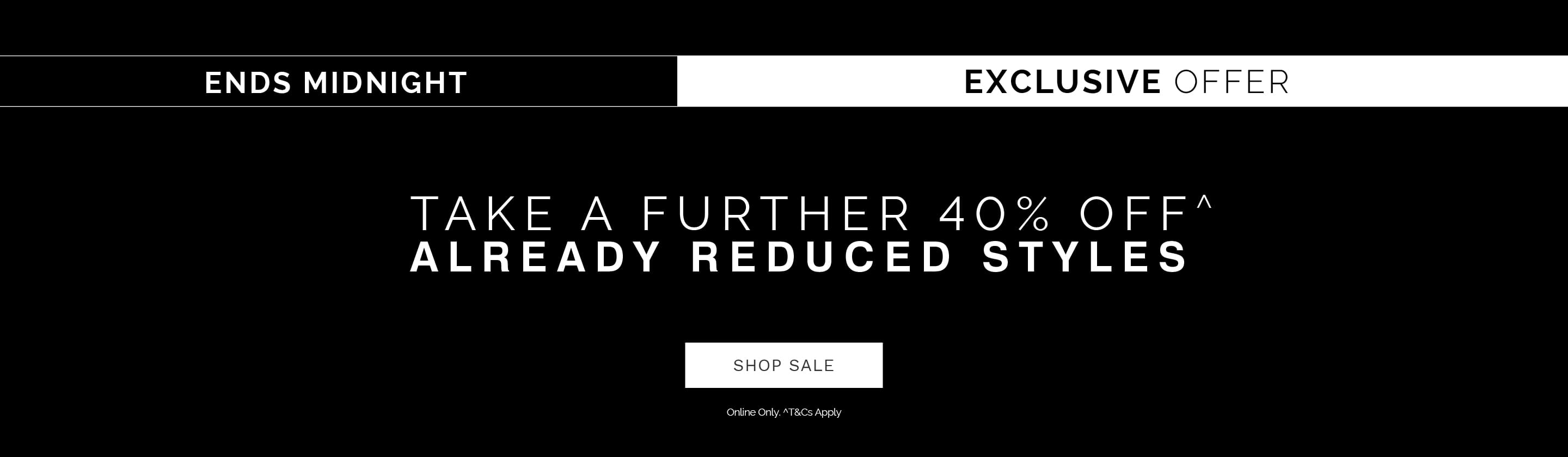 Take a further 40% Off sale