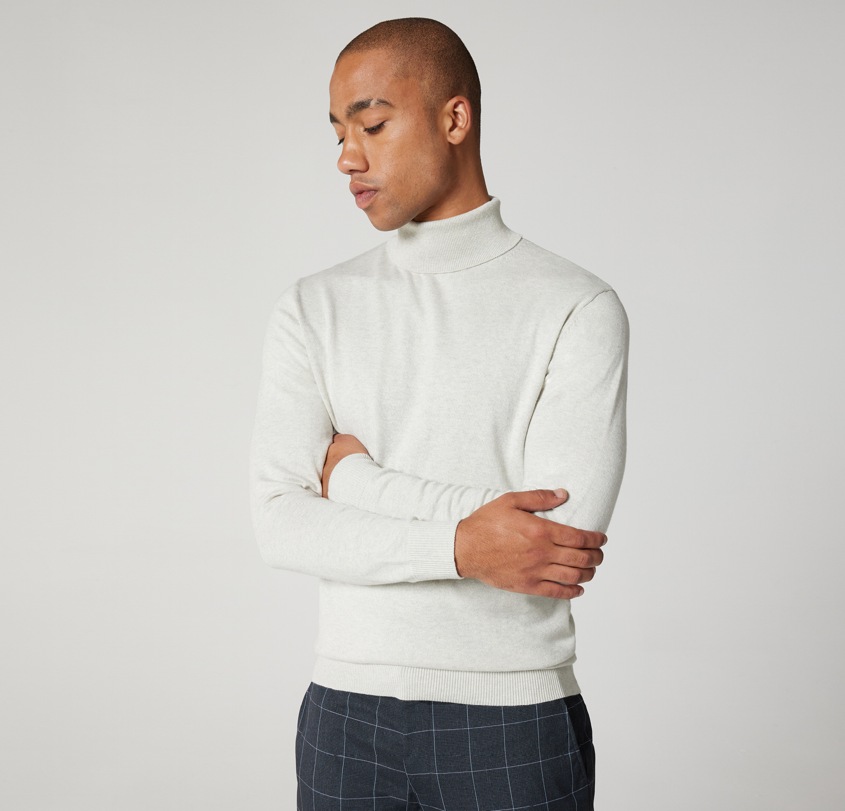 The cashmere sweater Model wearing Cashmere Sweater