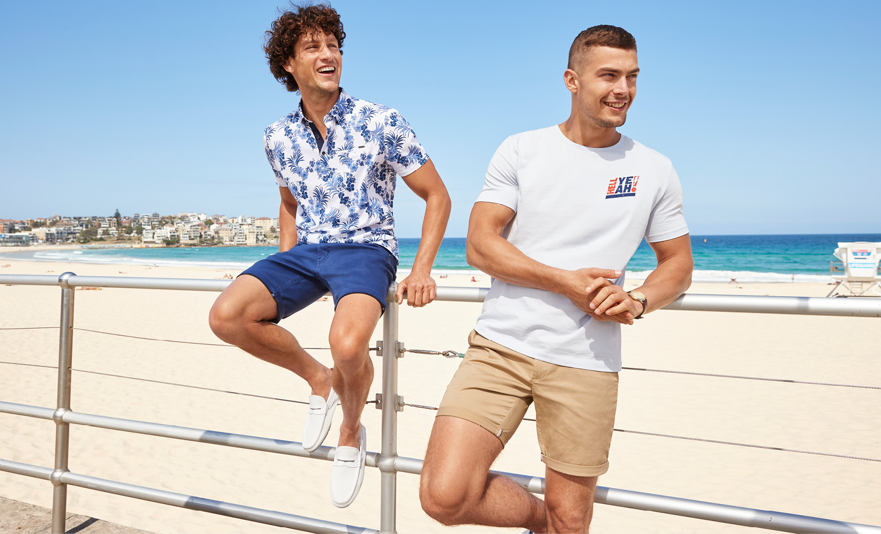 Chino shorts worn at beach Chino shorts worn at beach