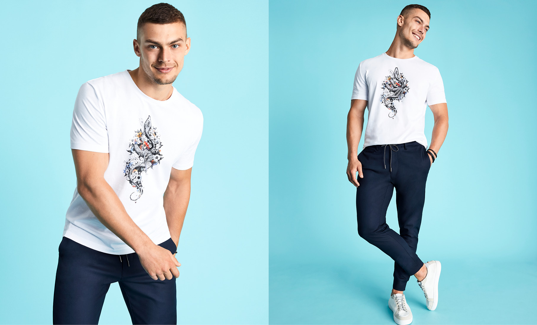 Men's Tees Style Guide printed white t shirt