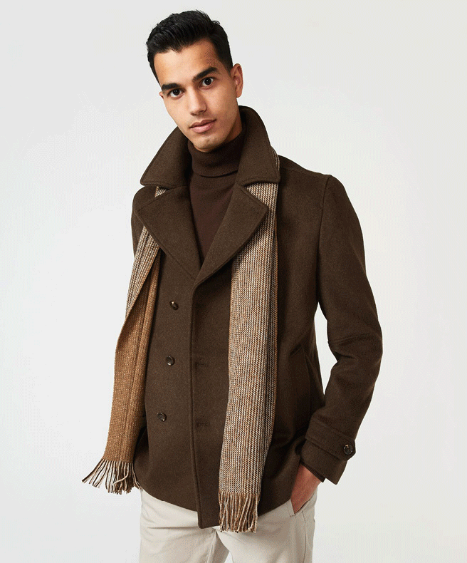 Featuring POLITIX Peacoats GIF of models wearing POLITIX Peacoats