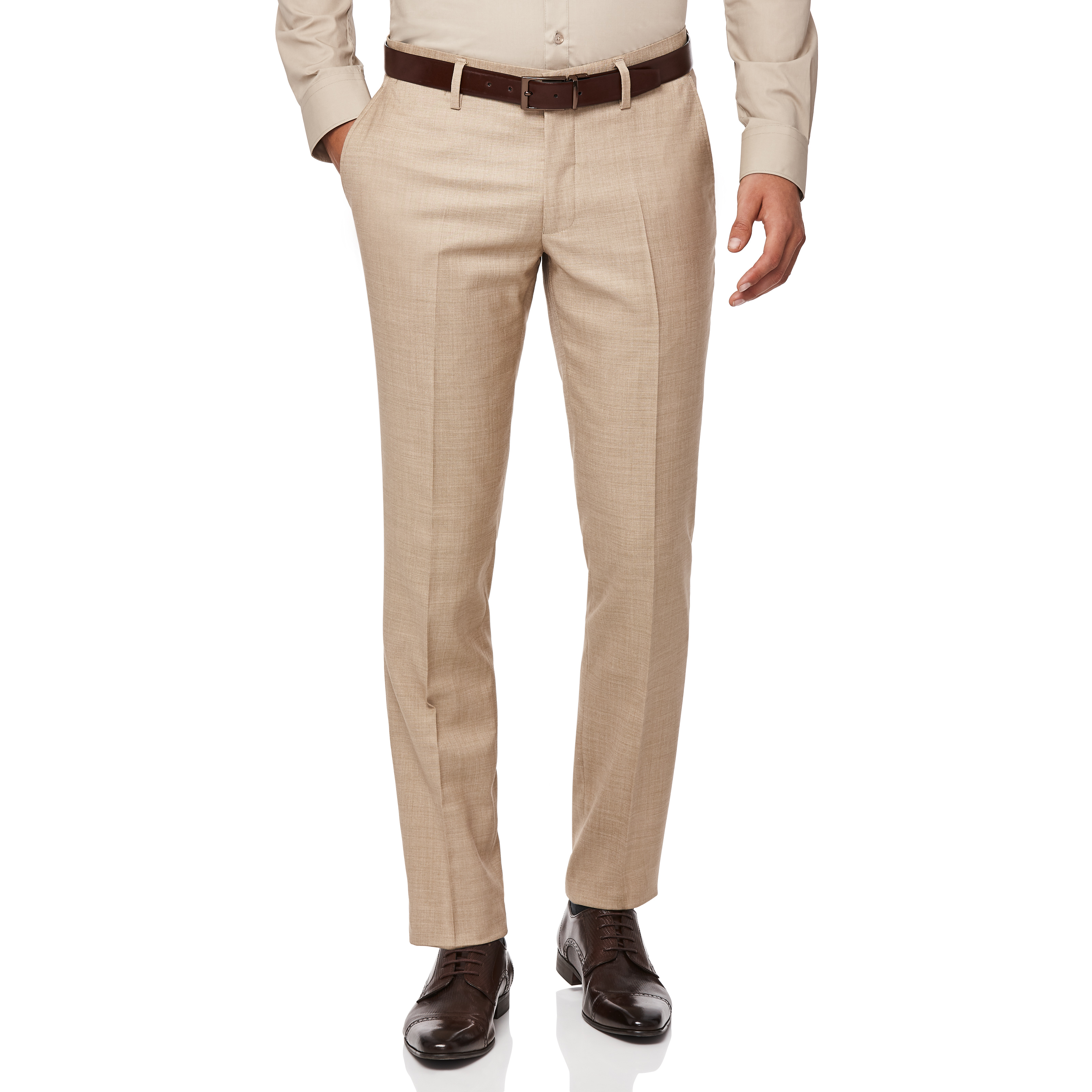 Denham - Tan - Ultra Slim Tailored Suit Pants | Suit Pants | Politix