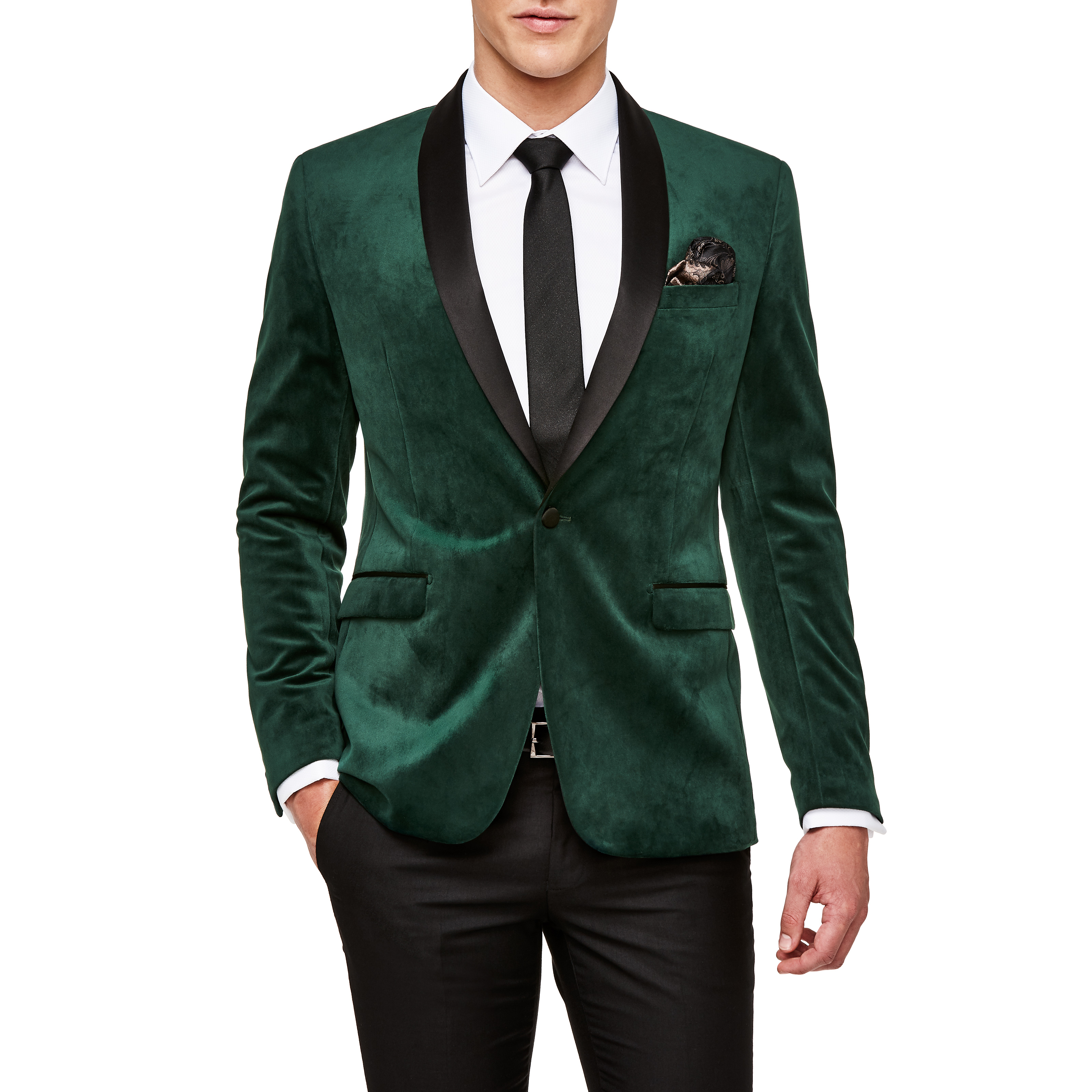 Northington - Jade - Green Velvet Tux Jacket | Blazers | Politix