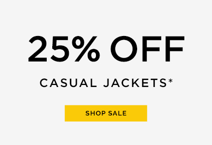 25% Off Casual Jackets. Shop Sale.